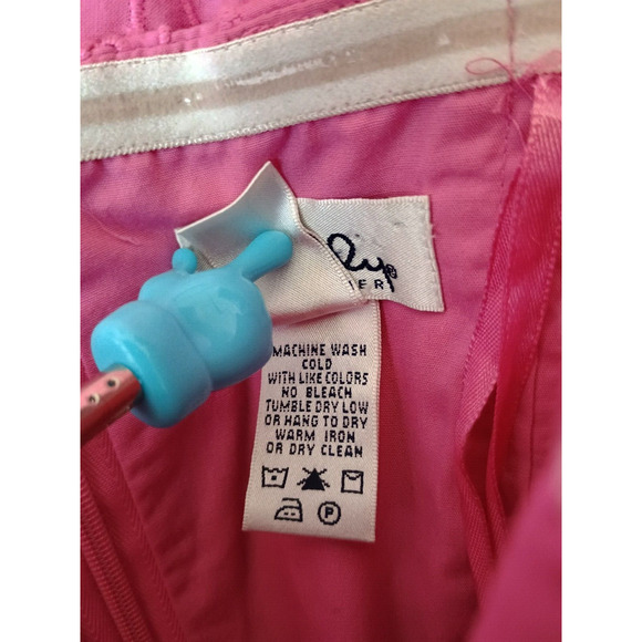 Lilly Pulitzer Dress Women 2 Pink Eyelet Crochet Coquette Floral Twee Mini Flare - Picture 7 of 7